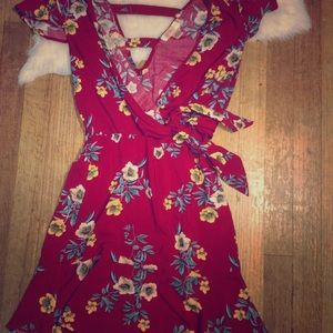 Red flower -mini- dress!